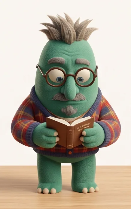 Ddey lendo de óculos
